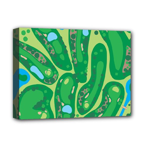 Golf Course Par Golf Course Green Deluxe Canvas 16  x 12  (Stretched)  from ArtsNow.com