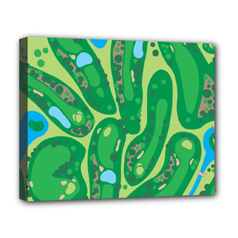 Golf Course Par Golf Course Green Deluxe Canvas 20  x 16  (Stretched) from ArtsNow.com