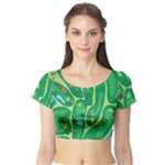 Golf Course Par Golf Course Green Short Sleeve Crop Top