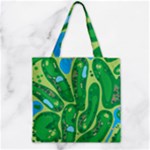 Golf Course Par Golf Course Green Zipper Grocery Tote Bag
