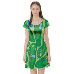 Short Sleeve Skater Dress Front