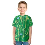 Golf Course Par Golf Course Green Kids  Sport Mesh Tee