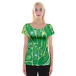 Golf Course Par Golf Course Green Cap Sleeve Top