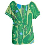 Golf Course Par Golf Course Green Women s Oversized Tee