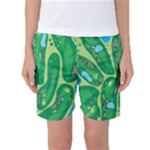 Golf Course Par Golf Course Green Women s Basketball Shorts