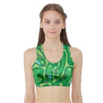 Golf Course Par Golf Course Green Sports Bra with Border