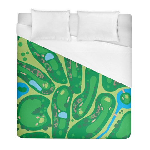 Golf Course Par Golf Course Green Duvet Cover (Full/ Double Size) from ArtsNow.com