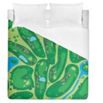 Golf Course Par Golf Course Green Duvet Cover (Queen Size)