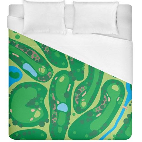 Golf Course Par Golf Course Green Duvet Cover (King Size) from ArtsNow.com