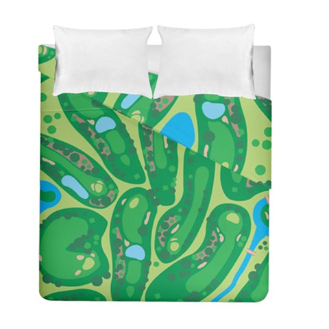 Golf Course Par Golf Course Green Duvet Cover Double Side (Full/ Double Size) from ArtsNow.com
