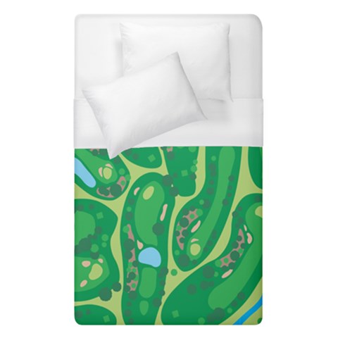 Golf Course Par Golf Course Green Duvet Cover (Single Size) from ArtsNow.com