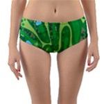 Golf Course Par Golf Course Green Reversible Mid-Waist Bikini Bottoms