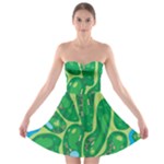 Golf Course Par Golf Course Green Strapless Bra Top Dress