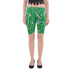 Golf Course Par Golf Course Green Yoga Cropped Leggings from ArtsNow.com