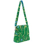 Golf Course Par Golf Course Green Zipper Messenger Bag