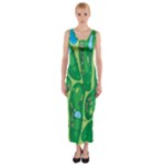 Golf Course Par Golf Course Green Fitted Maxi Dress