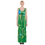 Golf Course Par Golf Course Green Thigh Split Maxi Dress