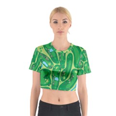 Golf Course Par Golf Course Green Cotton Crop Top from ArtsNow.com