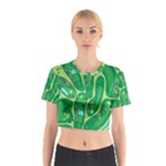 Golf Course Par Golf Course Green Cotton Crop Top