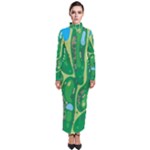 Golf Course Par Golf Course Green Turtleneck Maxi Dress
