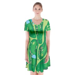 Golf Course Par Golf Course Green Short Sleeve V