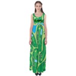 Golf Course Par Golf Course Green Empire Waist Maxi Dress