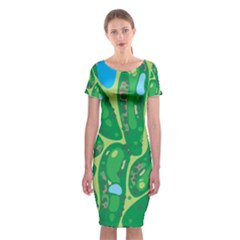 Classic Short Sleeve Midi Dress Front