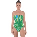 Golf Course Par Golf Course Green Tie Back One Piece Swimsuit