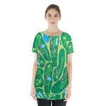 Golf Course Par Golf Course Green Skirt Hem Sports Top