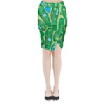 Golf Course Par Golf Course Green Midi Wrap Pencil Skirt