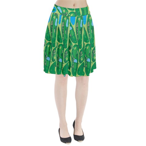 Golf Course Par Golf Course Green Pleated Skirt from ArtsNow.com