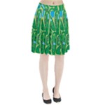 Golf Course Par Golf Course Green Pleated Skirt