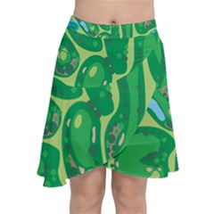 Chiffon Wrap Front Skirt 