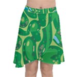 Golf Course Par Golf Course Green Chiffon Wrap Front Skirt
