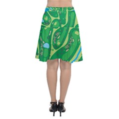 Chiffon Wrap Front Skirt 