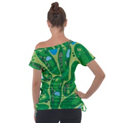Off Shoulder Tie-Up T-Shirt 
