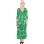 Golf Course Par Golf Course Green Quarter Sleeve Wrap Maxi Dress