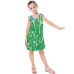 Golf Course Par Golf Course Green Kids  Sleeveless Dress