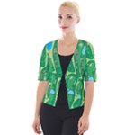 Golf Course Par Golf Course Green Cropped Button Cardigan