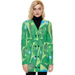 Golf Course Par Golf Course Green Button Up Hooded Coat 