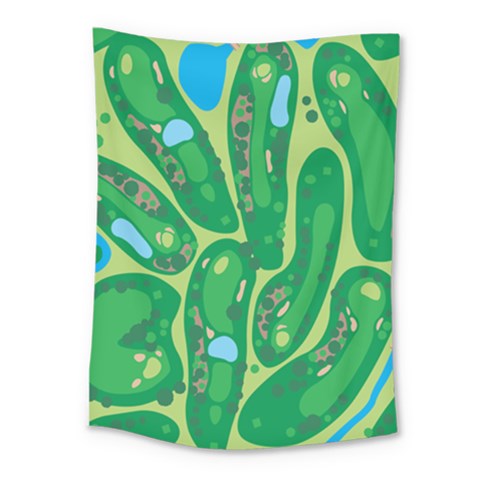 Golf Course Par Golf Course Green Medium Tapestry from ArtsNow.com