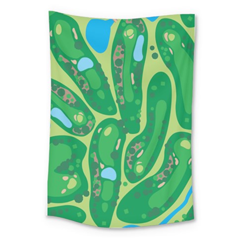 Golf Course Par Golf Course Green Large Tapestry from ArtsNow.com