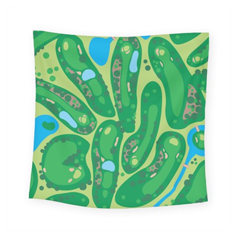 Golf Course Par Golf Course Green Square Tapestry (Small) from ArtsNow.com