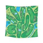 Golf Course Par Golf Course Green Square Tapestry (Small)