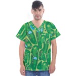 Golf Course Par Golf Course Green Men s V-Neck Scrub Top