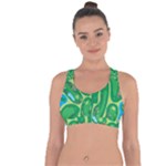 Golf Course Par Golf Course Green Cross String Back Sports Bra