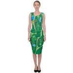 Golf Course Par Golf Course Green Sleeveless Pencil Dress