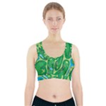 Golf Course Par Golf Course Green Sports Bra With Pocket