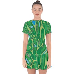 Drop Hem Mini Chiffon Dress 