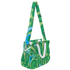 Rope Handles Shoulder Strap Bag 